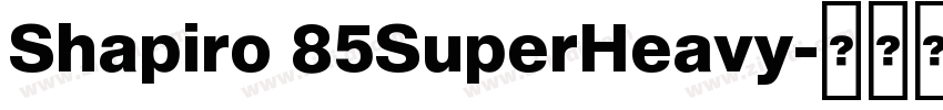 Shapiro 85SuperHeavy字体转换 Shapiro 85SuperHeavy字体转换